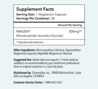 Tru Niagen® 300mg 30ct + Beauty Bundle